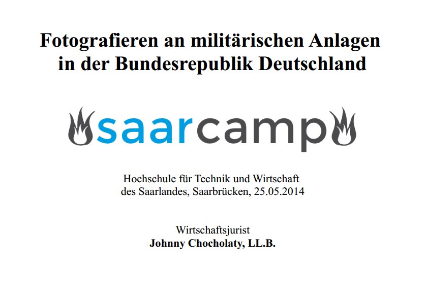 Saarcamp Johnny Chocholaty Spotten legal
